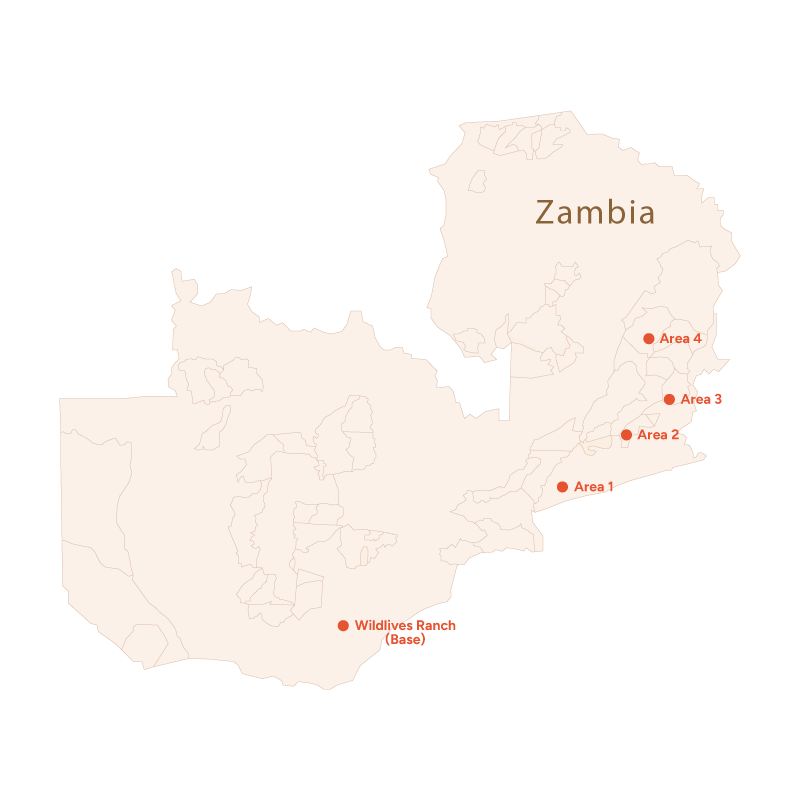 Hunting Zambia Map
